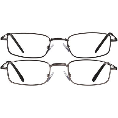 M+ Readers Mens Spring Hinge Plastic Reading Glasses Blk 3.25