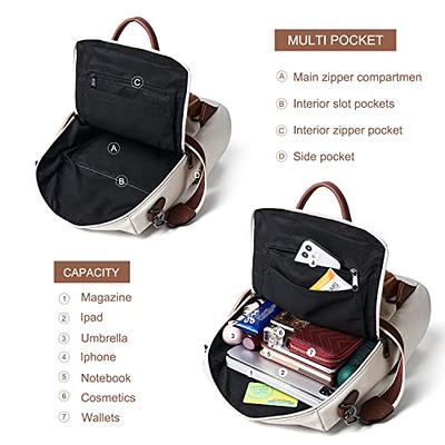 Women's Pu Fashionable Mommy Travel Backpack, Anti-theft Large Capacity  Shoulder Bag