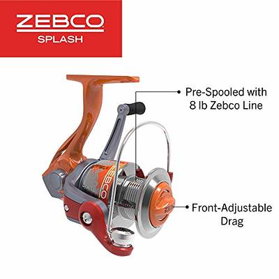 Zebco Splash Spinning Reel and Fishing Rod Combo, 6-Foot 2-Piece Fishing  Pole, Size 20 Reel, Changeable Right- or Left-Hand Retrieve, Pre-Spooled  with 8-Pound Zebco Line, Orange - Yahoo Shopping