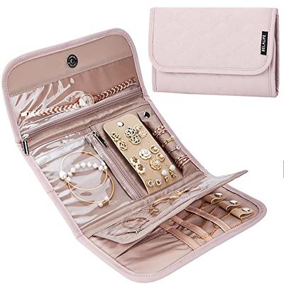 BELALIFE Travel Jewelry Case Organizer, Foldable Jewelry Storage Roll for  Earrings, Necklaces, Rings, Bracelets, Brooches, Pink - Yahoo Shopping