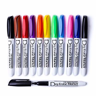 Keebor Dry Erase Markers Fine Tip, 3 Assorted Colors, 72 Pack Low-Odor  Whiteboard Markers, Office Supplies