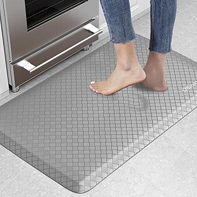 KOKHUB Kitchen Mat and Rugs 2 Pcs, Cushioned 1/2 inch Thick Anti Fatigue Waterproof Comfort Standing Desk/ Kitchen Floor Mat with Non-Skid 