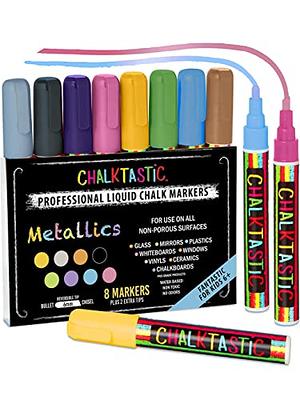 GOTIDEAL Liquid Chalk Markers Bold Tip 8 Colors Washable Window Chalkboard  Glass Pens Paint and Drawing for Car Blackboard & Bistro Kids and Adults  Non-Toxic Wet Erase - Reversible Tip 6mm-8 Colors