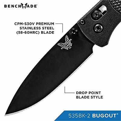 Benchmade Mini Bugout Drop Point Knife with Knife Sharpener in Orange -  Yahoo Shopping