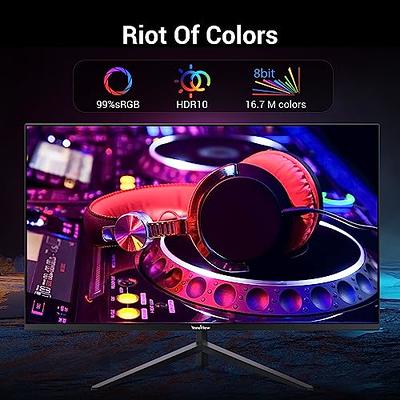  KOORUI 27 Inch Computer Monitor, QHD 2560P Gaming Monitor  144Hz(1ms, 1800R Curved VA Panel, DP1.2+HDMI*2, Build-in AdaptiveSync,  Narrow Bezel with Ultra-Thin), Tilt Adjustable,Eye Care : Electronics