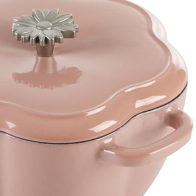 Crock-Pot Artisan 3 Quart Enamled Cast Iron Dutch Oven with Lid in Blush  Pink in the Cooking Pots department at