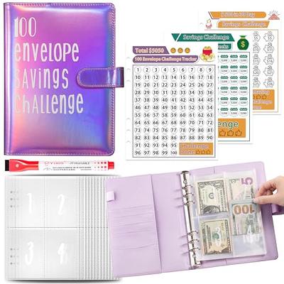 Clear Envelope Savings Box 4X6 , 100 Envelope Challenge, Savings Goal,  Money Challenge, Low Budget, Low Income 