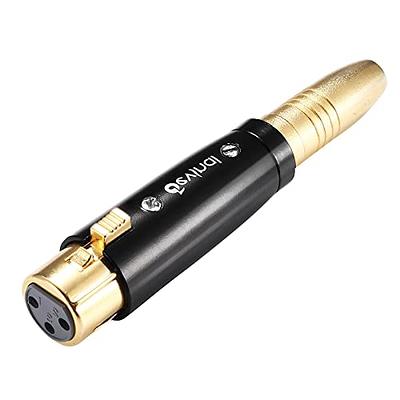 Devinal XLR Female to 1/4 Female Cable, 3 Pin XLR Female to 6.35mm Socket  Audio Cord, XLR Jack to TS/TRS Quarter inch Adapter Connector Converter 1