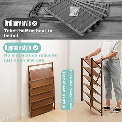 Bumusty Expandable 2 Tier Shoe Organizer Rack, Shoe Rack for