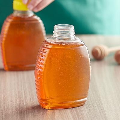 5.5 oz. (8 oz. Honey Weight) Cylinder PET Clear Sauce Bottle with