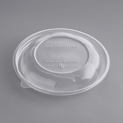 World Centric Clear Dome PLA Lid for 24, 32, 48 oz. Deli Bowls - 600/Case