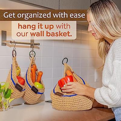 Hanging Wall Baskets, Jute Basket Set, Vegetable Fruit Basket