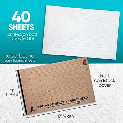 Koala Tools - 40-Page Large Drawing Pad for 1-Point Perspective Drawing,  Sketch Pad with Grid Graph Paper for Interior Room Design, Industrial,  Architectural and 3D Design, 11 x 17 inches - Yahoo Shopping