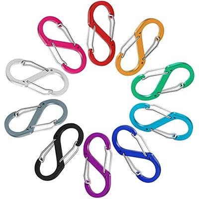 4pcs Keychains Clip S Dual Spring Carabiner Plastic Snap Hooks