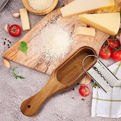 Cheese Grater With Container - Stainless Steel Cheese Grater With Wood  Handle Shredder Zester Grater Box Kitchen Handheld Cheese Spoon Grater -  Yahoo Shopping