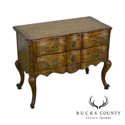 Baker Furniture French Provincial Louis XV Carved Oak and Burl