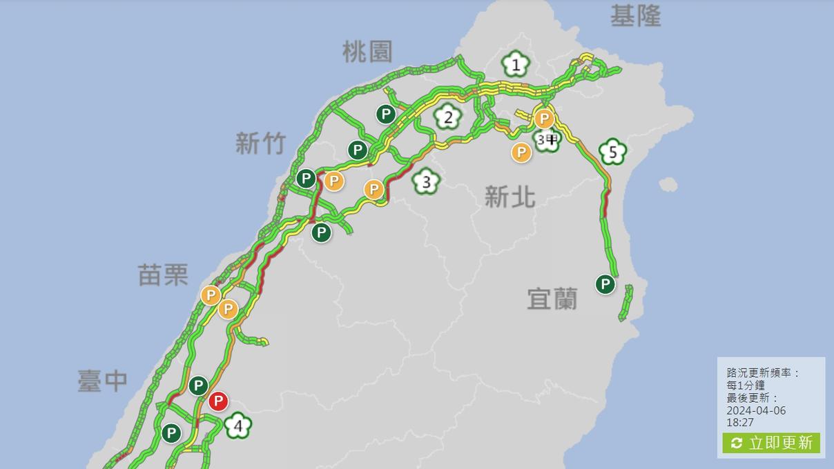 清明連假第三天國道湧北返車潮 明收假日留意12地雷路段