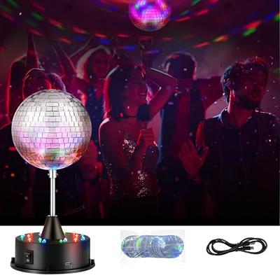 LED Disco String Lights Decorations,Mini Disco Balls Tree Ornament Light  Battery Operated Disco Balls For Christmas 