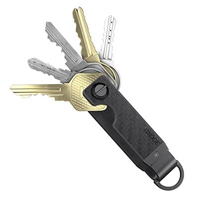 Key Organizer Keychain, 100% Italian Leather Compact Key Holder, Secure  Locking Mechanism, Holds up to 7 Keys, (ThorKey Black)