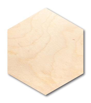 Unfinished Wood Hexagon Shape Craft Up To 24'' DIY 1/8'' Thickness