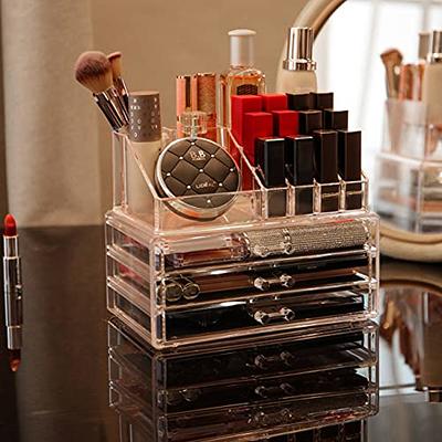 Beauty Tools Clear Make up Brush Holder Organizer Large 3 Cosmetic  Compartment