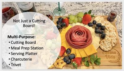 Over the Sink Cutting Board with Collapsible Colander and Extra Long  Extension by Good Cooking 