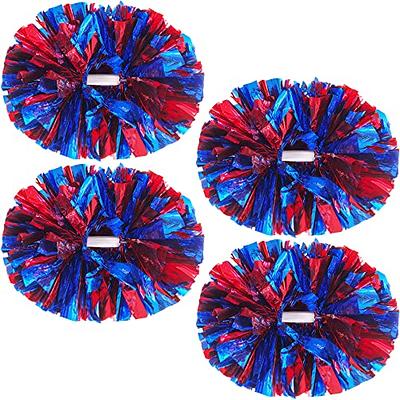 Lovecheer 2PCS Pom Poms Cheerleading Blue Metallic Cheer Pom Poms