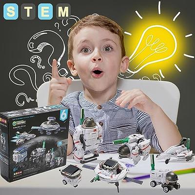 6-in-1 STEM Project Sets for Kids Ages 8-12, DIY Solar Robot Kit