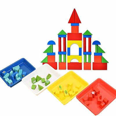 10 Pcs Plastic Art Trays,Multicolor Activity Tray Organizer Serving Tray for Crafts,DIY Projects,Painting,Beads,Organizing Supply