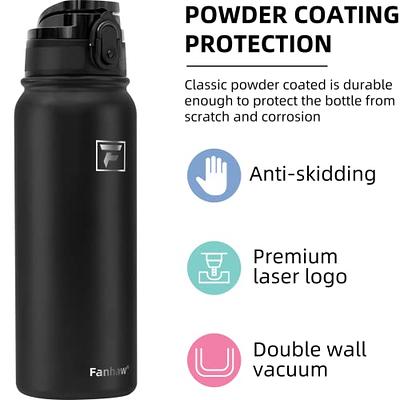 Simple Modern 20oz Ascent Water Bottle - Hydro Vacuum Insulated Tumbler  Flask w/ Handle Lid - Double Wall Stainless Steel Reusable - Leakproof  -Riptide 