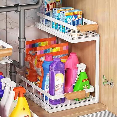 Reaeon Under Sink Organizers and Storage, 2-Tier Sliding Drawer Cabinet  Organizer, Carbon Steel Organization Storage, Multi-Purpose Storage Shelf  for Kitchen Bathroom(Black, Large, 1Pack) - Yahoo Shopping