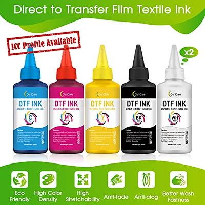 CenDale Premium DTF Ink 600ML- DTF Transfer Ink for PET Film, Refill for  DTF Printers Epson