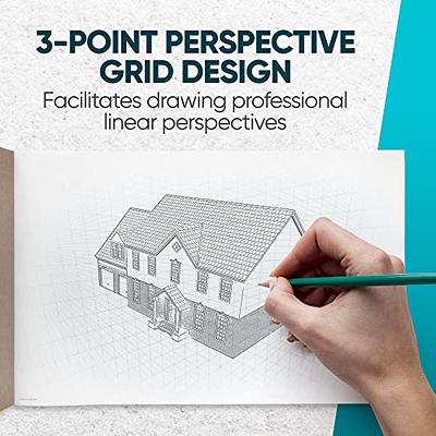 Koala Tools  Drawing Perspective (1 and 2-Point) Large Sketch Pad (3 Point  - 11 x 17) - Yahoo Shopping