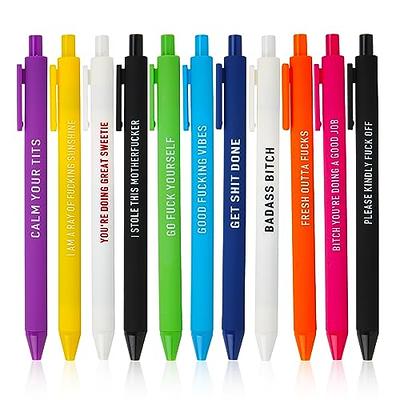 ZILOOK 5 Pcs Funny Pens, Swear Word Daily Pen Set, Fuck Pens Black Ink  Point 1.0mm, Customer Service Pen, Demotivational Pen Set, Fine Point  Smooth Writing Pens, School Office Home Gifts (Shit