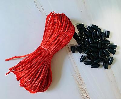 Red Twine String,100M Red Thread Twist Ties with Coil,Red Metallic