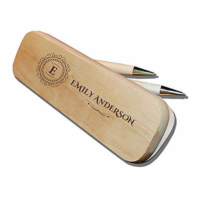 Amazon.com : Ancolo Custom ink Pens with Name on Pen - Souvenir Gift Set  with Box Gift Card 2 Black Refills Engrave Message or Name on Pen Gift for  Christmas Father's day