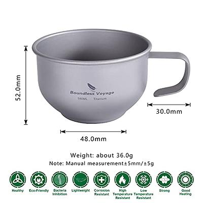 HWZBBEN Titanium Outdoor Camping Kettle Water Boiling Kettles Teaware with  Folding Handle 700ml