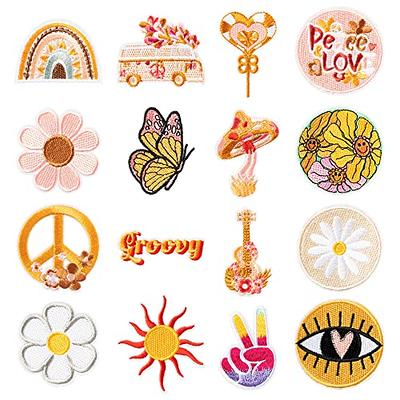 Flower Patches Set Iron On Applique Stickers For Clothing, Bags
