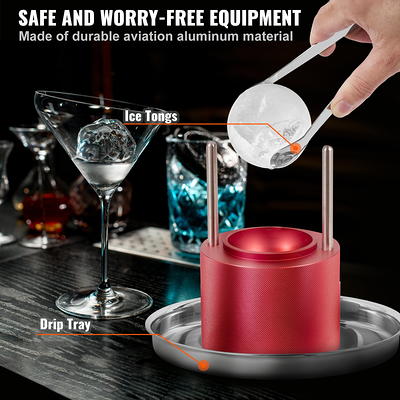 BENTISM Ice Ball Press,2.4/60 mm Diameter Ice Ball Maker,Aluminum Ice Ball  Press Kit,Ice Press with Stainless Steel Clamp & Plate, Silver Ice Ball  Press Maker for Whiskey, Bourbon, Scotch, Etc - Yahoo