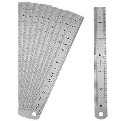  3 Pack 6 Inch 8 Inch 12 Inch Ruler Set Plastic