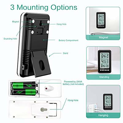 Indoor Outdoor Wired Temperature Meter, Digital Thermometer with Sensor  Wire and LCD Display, Battery Powered, for Home, Office, Restaurant