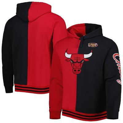 Men's Mitchell & Ness Red/Black Chicago Bulls Big Tall Hardwood Classics Split Swingman Shorts