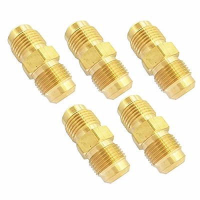 Ice Maker Water Line Brass Compression Tube Fitting, 1/4” OD x 1/4” OD (5)  - Yahoo Shopping