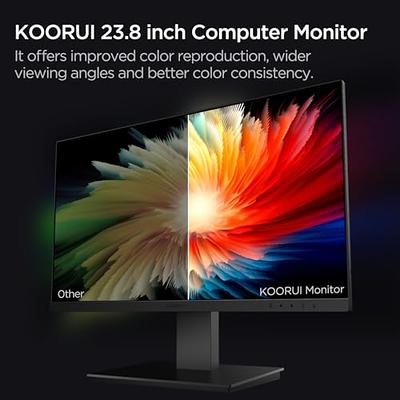 KOORUI 24-inch Computer Gaming Monitor Full HD 1920x1080p, 100Hz, Built-in  Speakers, Adaptive Sync Compatible, Ultra-Slim Bezels, 75mmx75mm VESA  Mountable, Tilt Adjustable, HDMI/VGA Ports, Black - Yahoo Shopping