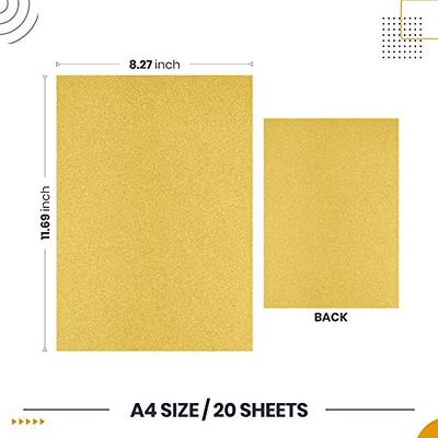 Gildecks Gold Cardstock Paper 20 Pcs - Double Sided Gold Glitter Paper -  Perfect for DIY Projects, Decorations, Arts & Crafts - 250 GSM - 11.7x8.3in  - Yahoo Shopping