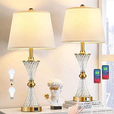 Boncoo Set of 2 Bedside Touch Lamps 3 Way Dimmable Small Nightstand Lamp  Night Light Lamp