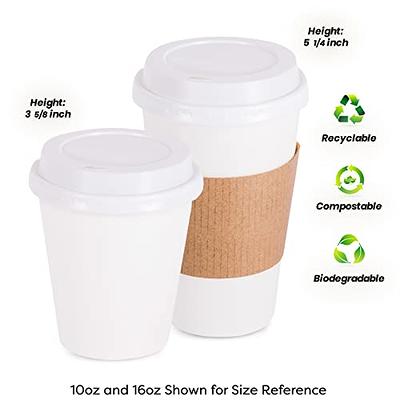 Galashield Disposable Coffee Cups with Lids 16 Oz, [50 Sets] Paper Coffee  Cups, To Go Coffee Cups