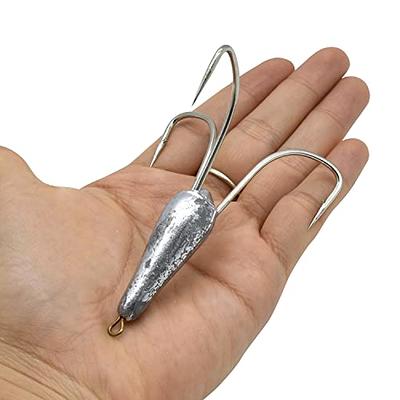 4 Pack Treble Fishing Hooks Weighted Treble Hooks Snagging Weighted Treble  Bunker Snag Hooks（3 Sizes） (30g/1.05oz) - Yahoo Shopping