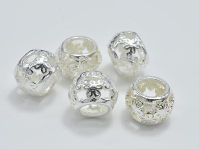 10) 10x13mm Large Hole Spacers, Tibetan Style Spacer Beads