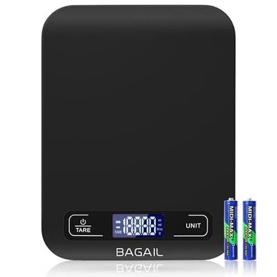 BAGAIL BASICS Digital Kitchen Scale, Premium Food Scales Weight Grams and  Oz for Baking and Cooking, 11lb/5kg with 0.1oz/1g Precision Gray - Yahoo  Shopping